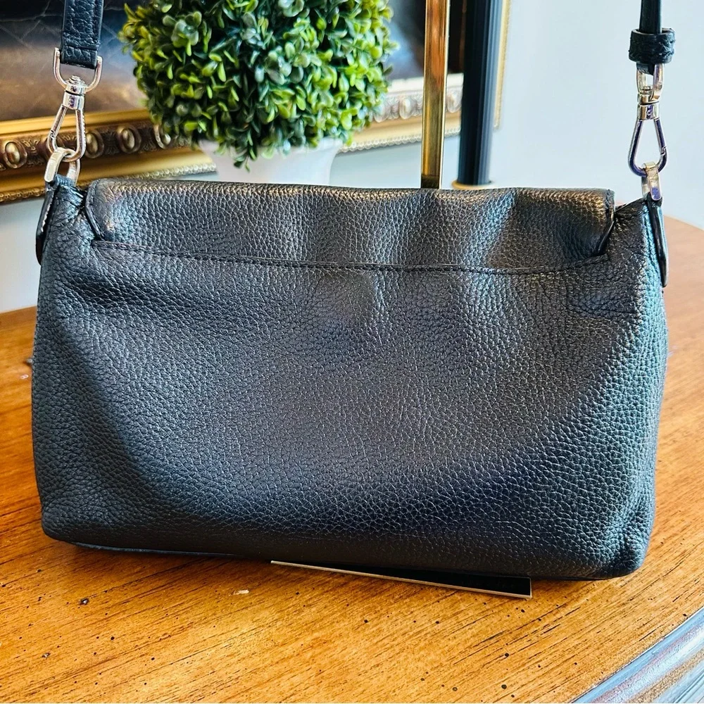 KATE SPADE BLACK LEATHER COBBLE HILL PENNY HOBO ENVELOPE ZIP CROSSBODY CHIC BAG - Picture 5 of 15